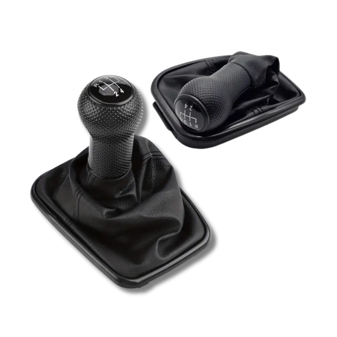 Pomo Palanca de Cambios Con Funda Y Base Cromada Plastica Volkswagen Jetta Golf MK4