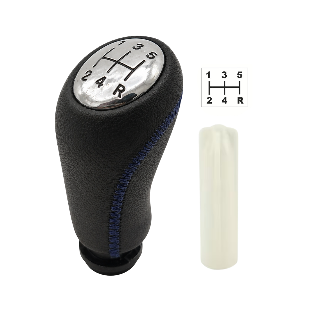 POMO PALANCA CAMBIOS CUERO BORDADA EN CUERO SANDERO GT LOGAN DUSTER 1.6 2