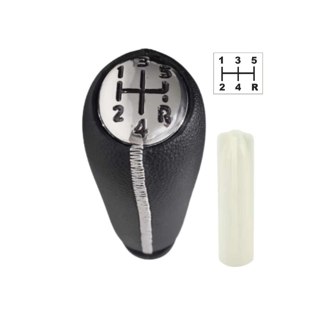 POMO PALANCA CAMBIOS CUERO LOGAN SANDERO GT MODELO VIEJO DUSTER 1.6 TAPA CROMADA 2