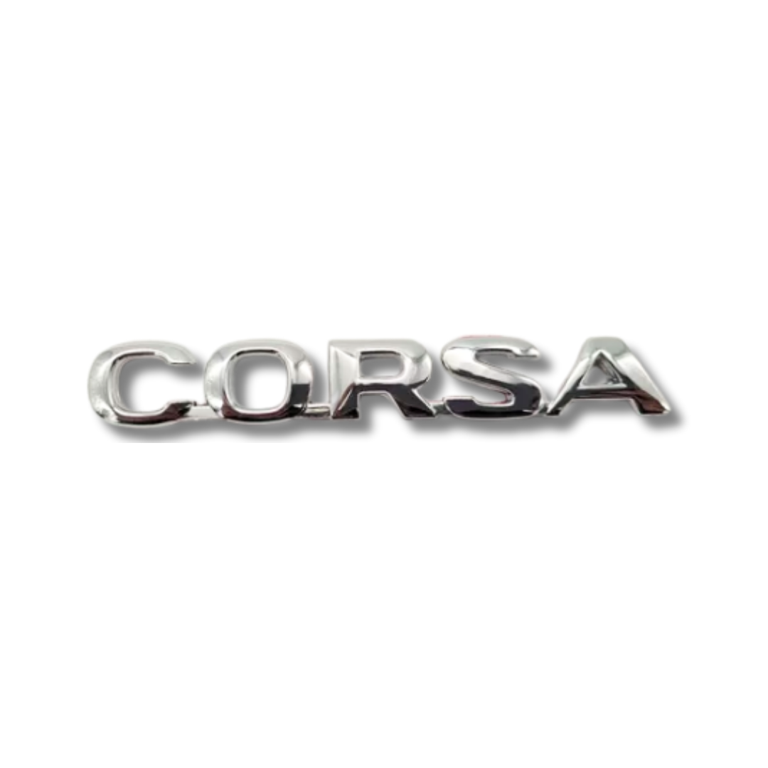 EMBLEMA INYECTADO BAUL CHEVROLET CORSA CROMADO
