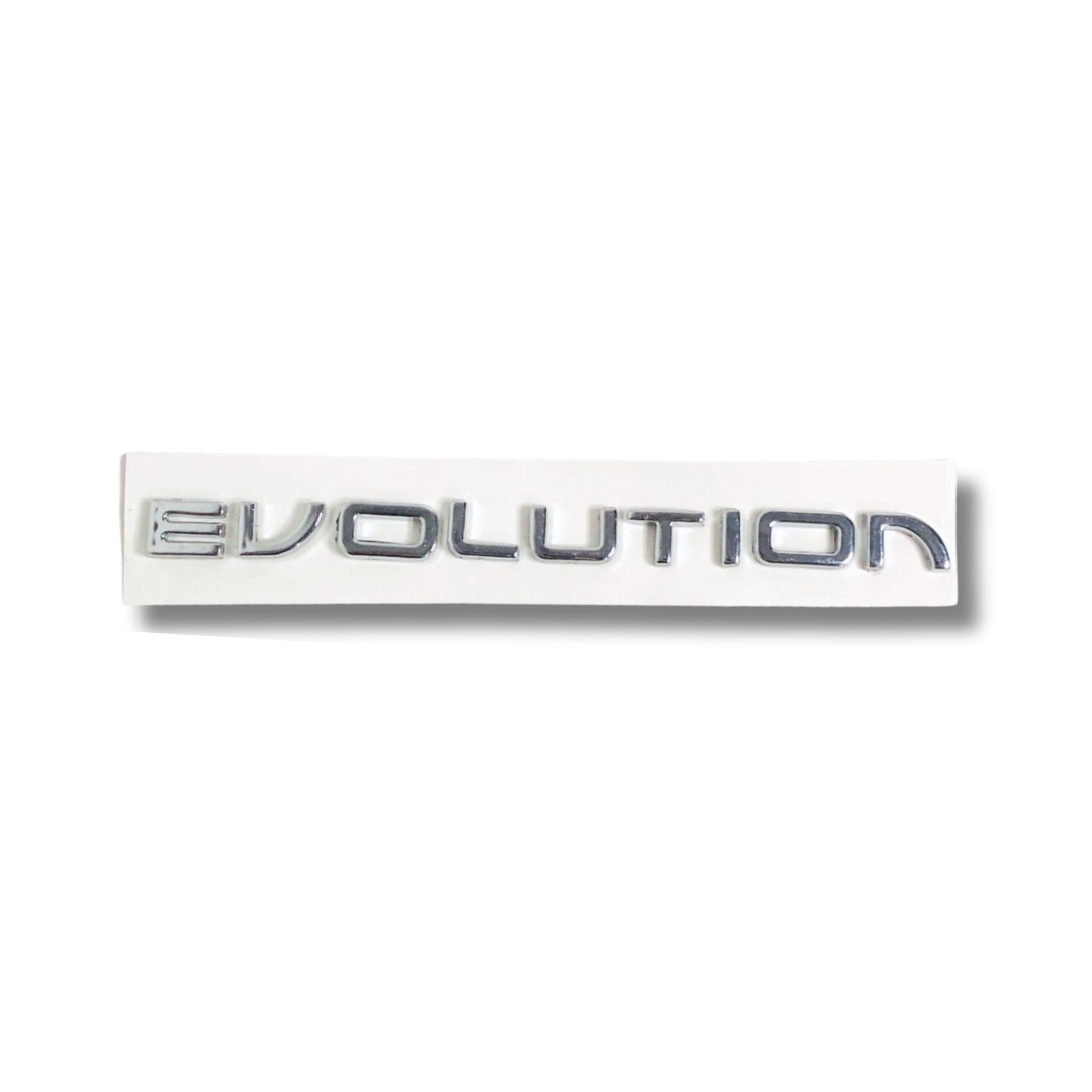 EMBLEMA INYECTADO CHEVROLET CORSA EVOLUTION LETRAS ADHESIVAS CROMADO
