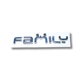 EMBLEMA INYECTADO CHEVROLET AVEO FAMILY TRASERO LETRAS ADHESIVAS CROMADO