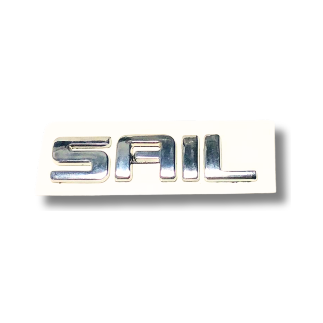 EMBLEMA INYECTADO CHEVROLET SAIL TRASERO LETRAS CROMADO
