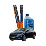 Kit Plumillas Limpiaparabrisas Chevrolet Beat 22" y 14" + Líquido Limpiaparabrisas