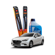 Kit Plumillas Mazda 3 - 24" y 18" + Líquido Limpiaparabrisas Premium