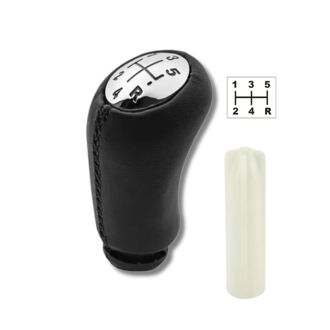 POMO PALANCA CAMBIOS CUERO LOGAN SANDERO GT MODELO VIEJO DUSTER 1.6 TAPA CROMADA 3