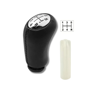 POMO PALANCA CAMBIOS CUERO LOGAN SANDERO GT MODELO VIEJO DUSTER 1.6 TAPA CROMADA 3