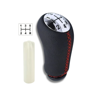 POMO PALANCA CAMBIOS CUERO LOGAN SANDERO GT MODELO VIEJO DUSTER 1.6 TAPA CROMADA