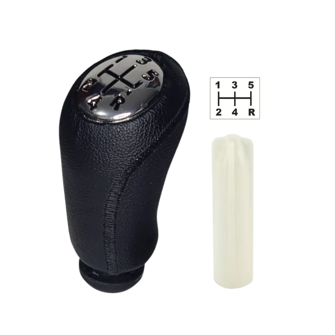 POMO PALANCA CAMBIOS CUERO BORDADA EN CUERO SANDERO GT LOGAN DUSTER 1.6 3