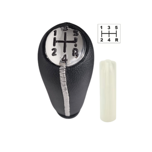 POMO PALANCA CAMBIOS CUERO LOGAN SANDERO GT MODELO VIEJO DUSTER 1.6 TAPA CROMADA 2