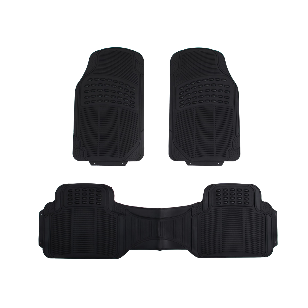 TAPETE CAUCHO 3PCS NEGRA